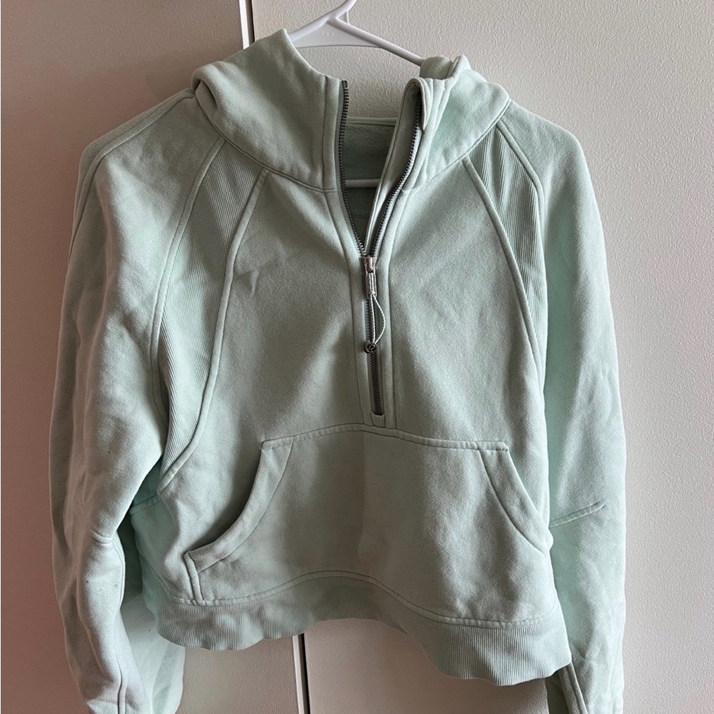 Lululemon half zip hoodie Mint Green